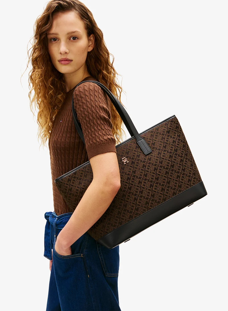 TOMMY HILFIGER Jacquard Tote Bag